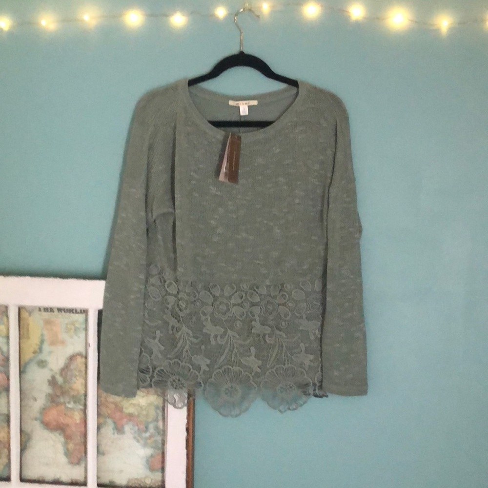 Brand new light green sweater from Francesca’s